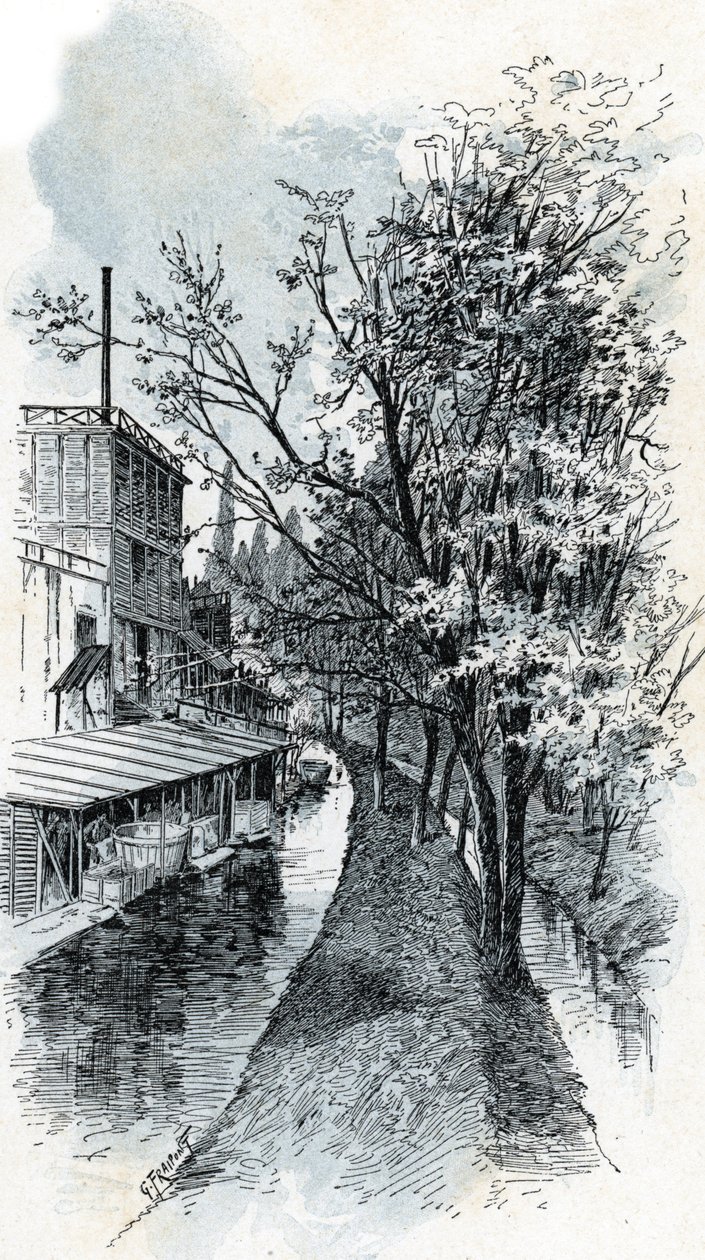 View of the two Bievre rivers from the Boulevard d
