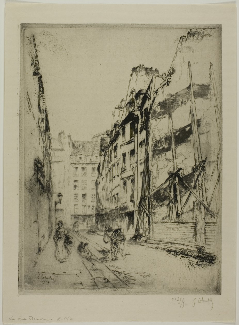 The Rue Domat, Paris by Gustave Leheutre