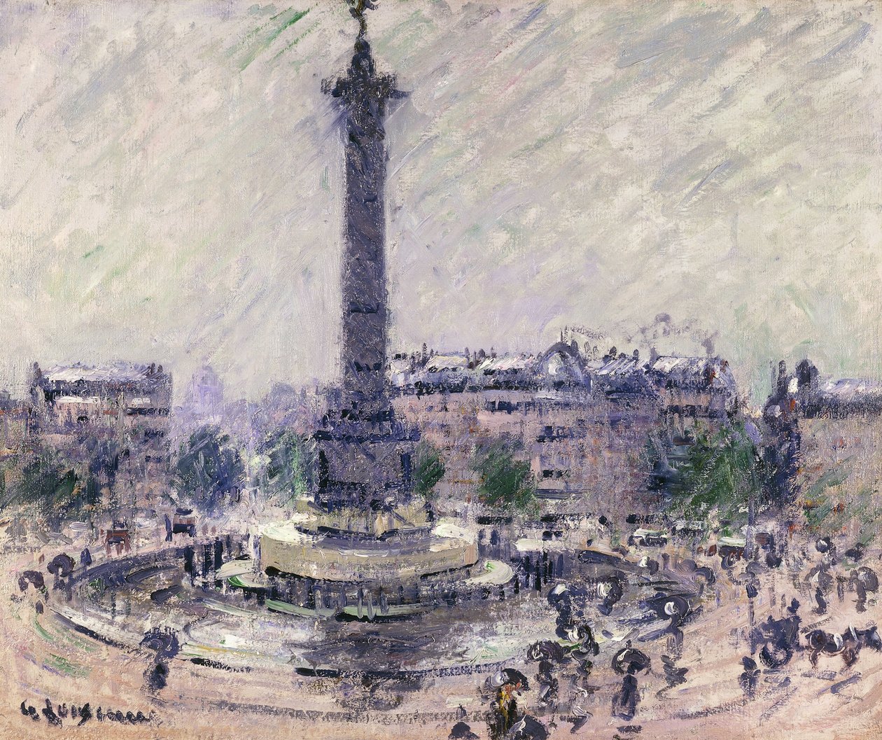 Paris, Place de la Bastille by Gustave Loiseau