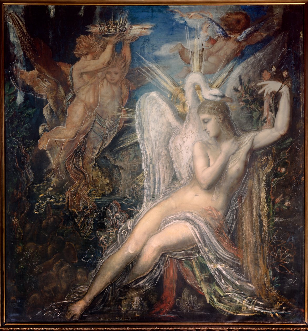 Leda and the Swan by Gustave Moreau