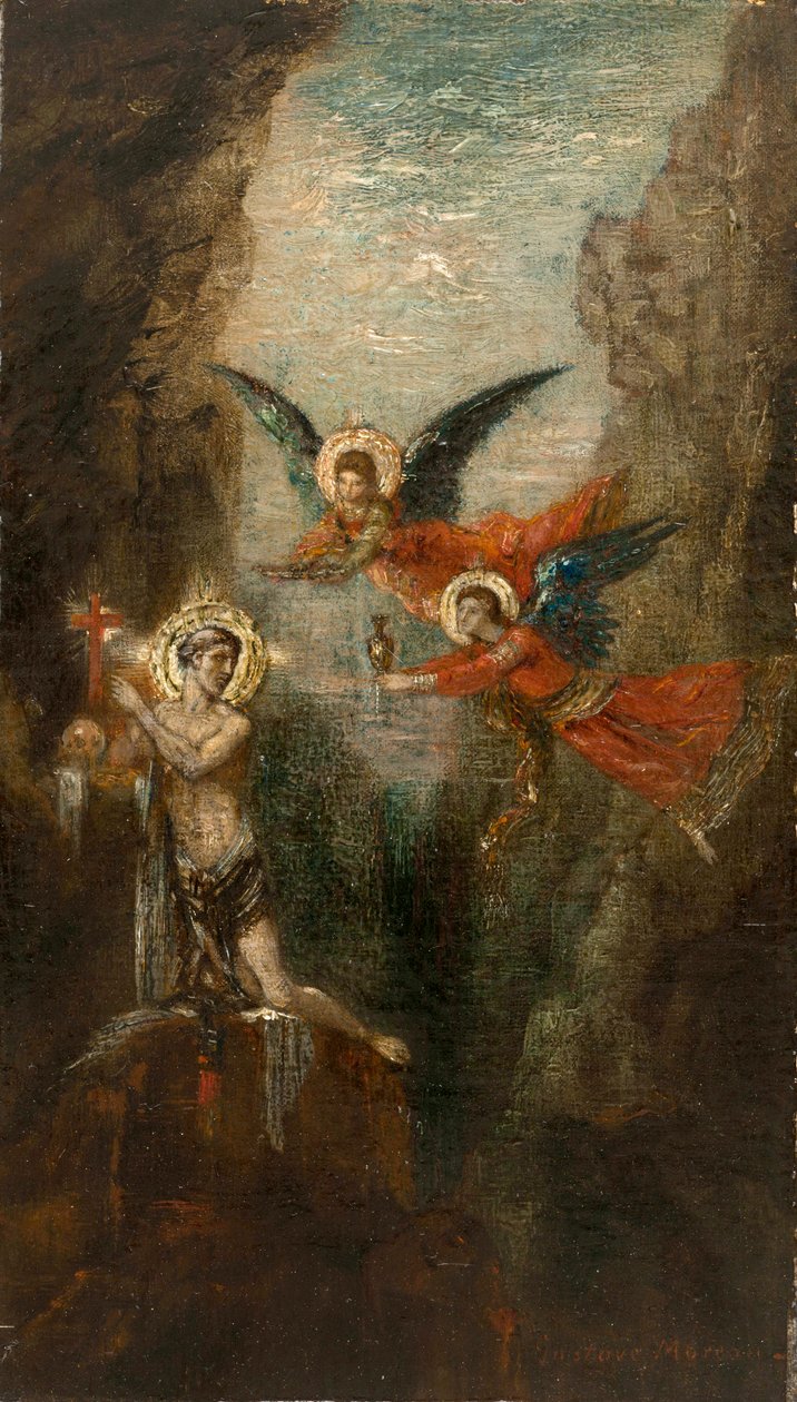 A Saint in the Desert, Around 1879 by Gustave Moreau