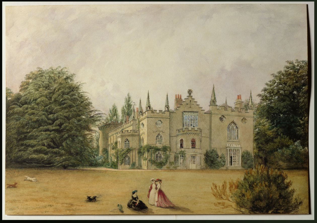 View of Strawberry Hill, Middlesex from the Gardens by Gustavus Ellinthorpe Sintzenich