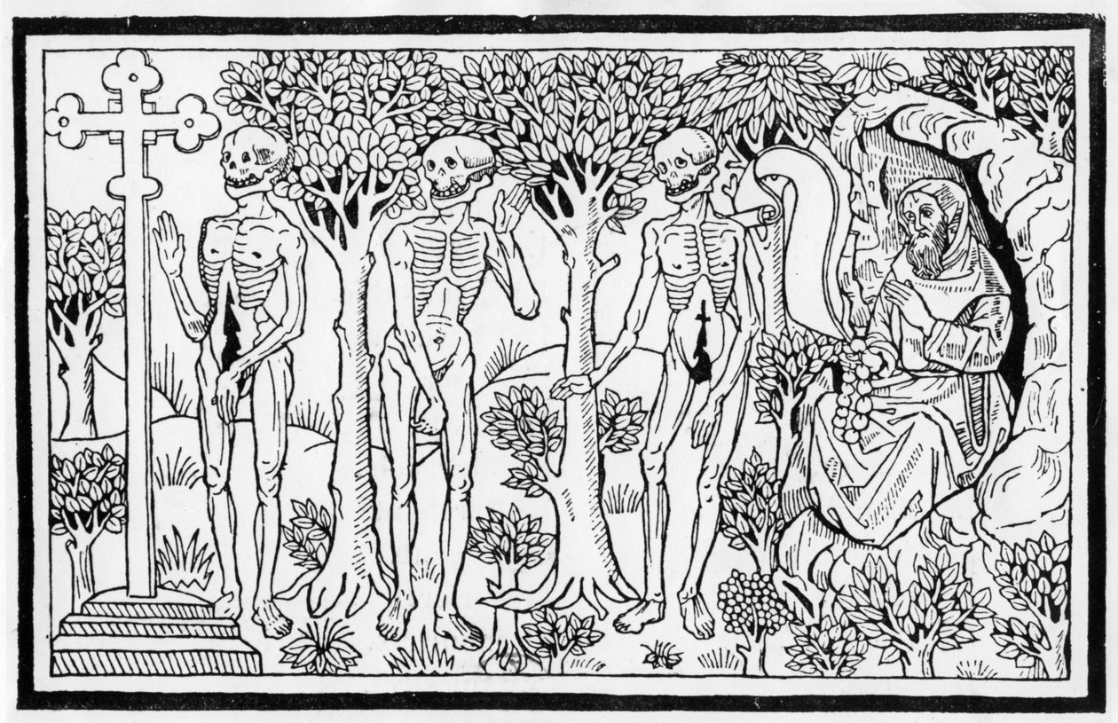 Illustration from the Danse Macabre, published Paris, 1485 by Guy Marchant