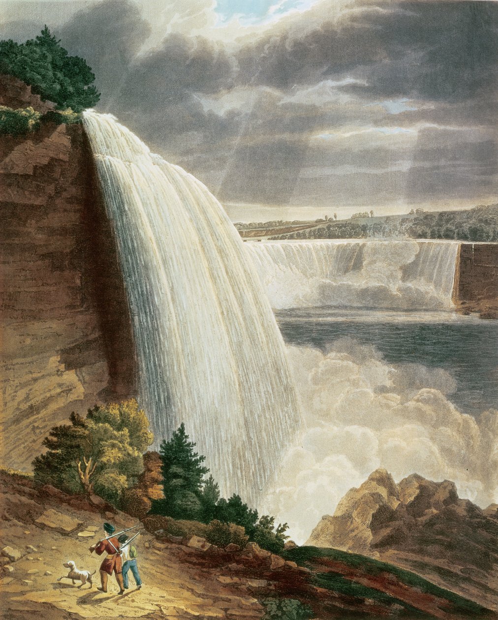 Niagara Falls, part of the American Fall from the Foot of the Stair Case by H.J. Bennett