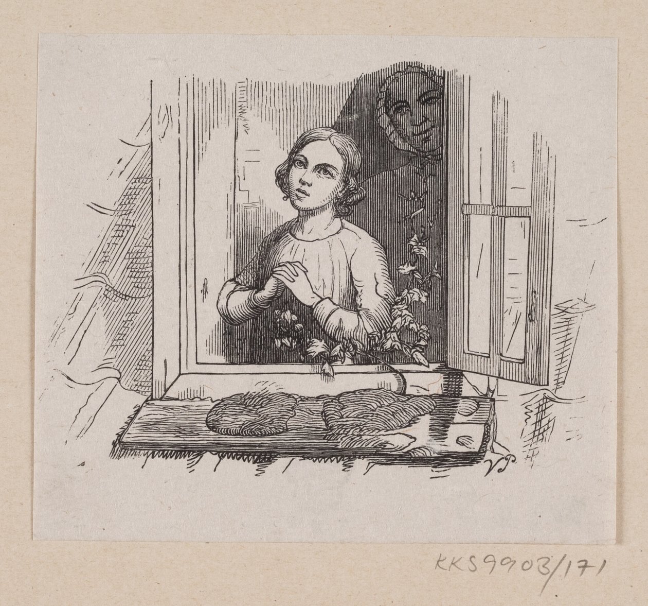 Illustration for "Five from a Peapod" in H.C. Andersen