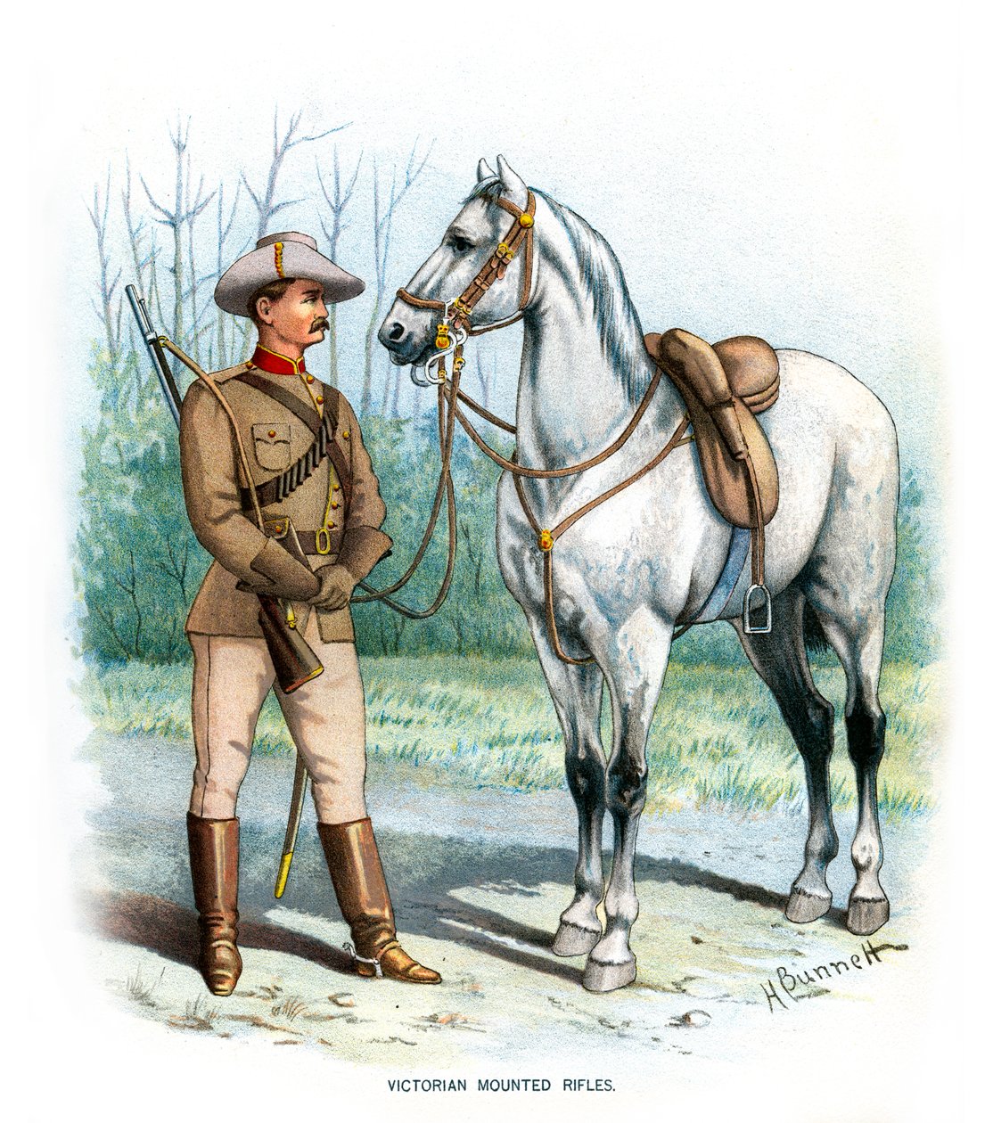 Victorian Mounted Rifles by H. Bunnett: Buy fine art prints