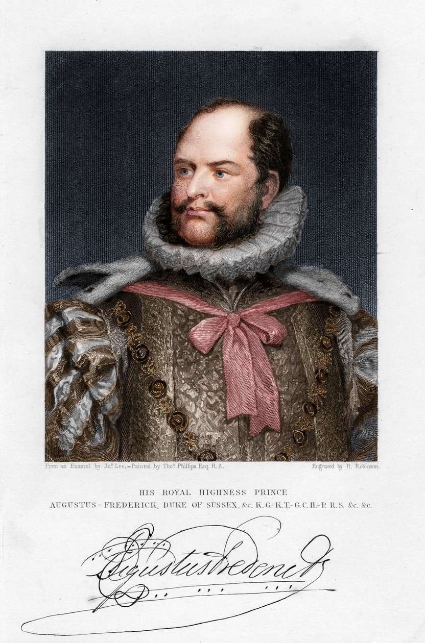 Prince Augustus Frederick, Duke of Sussex by H. Robinson