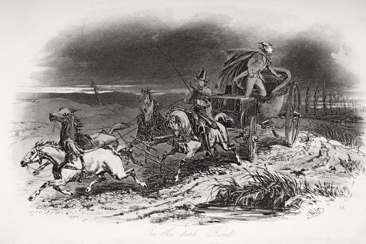 On the dark road, illustration from 