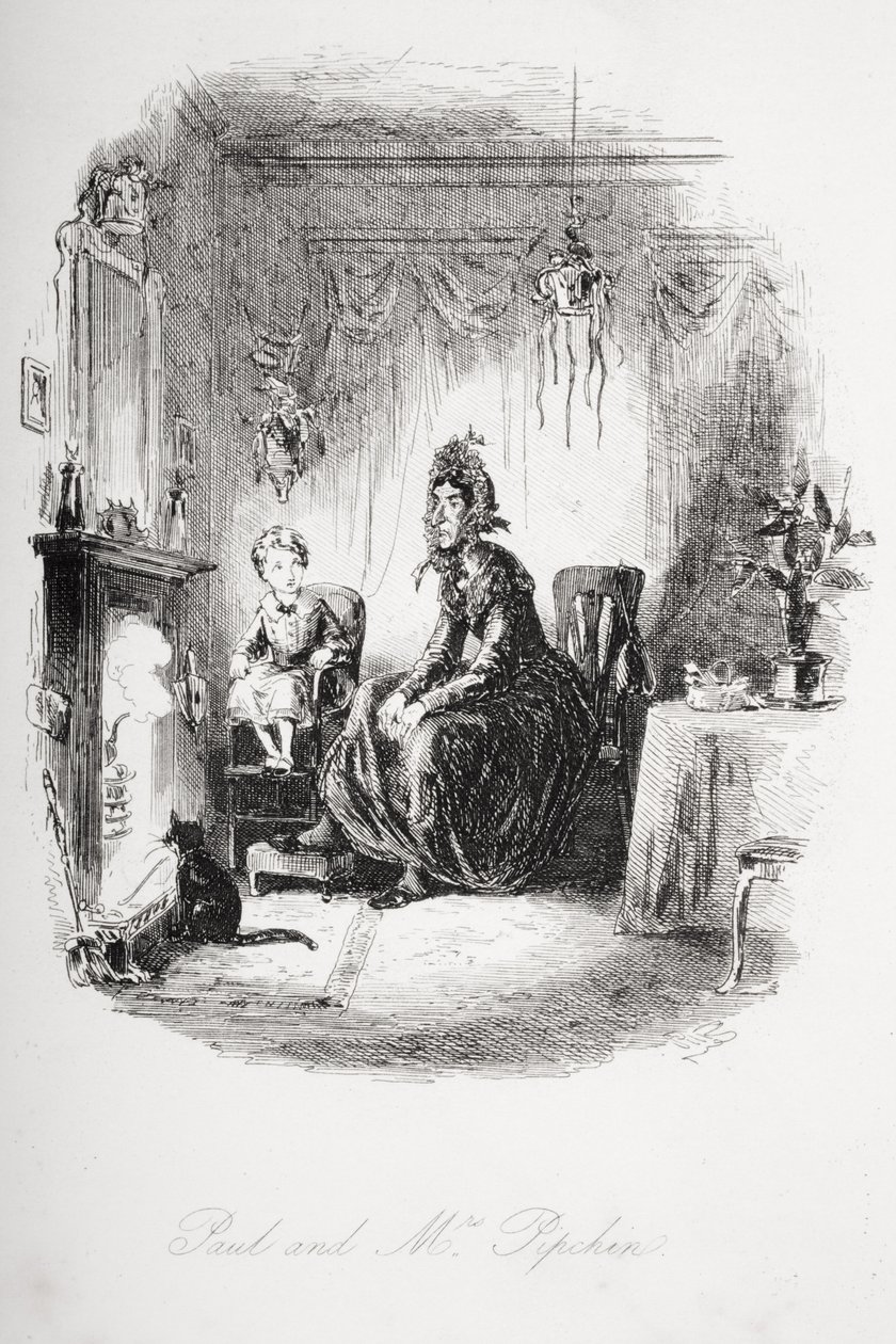 Paul and Mrs. Pipchin, Illustration from 