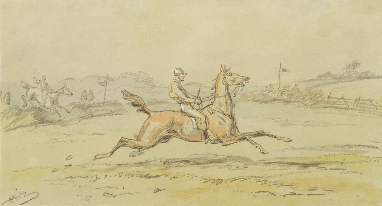 Point to Point Racing by Hablot Knight Browne