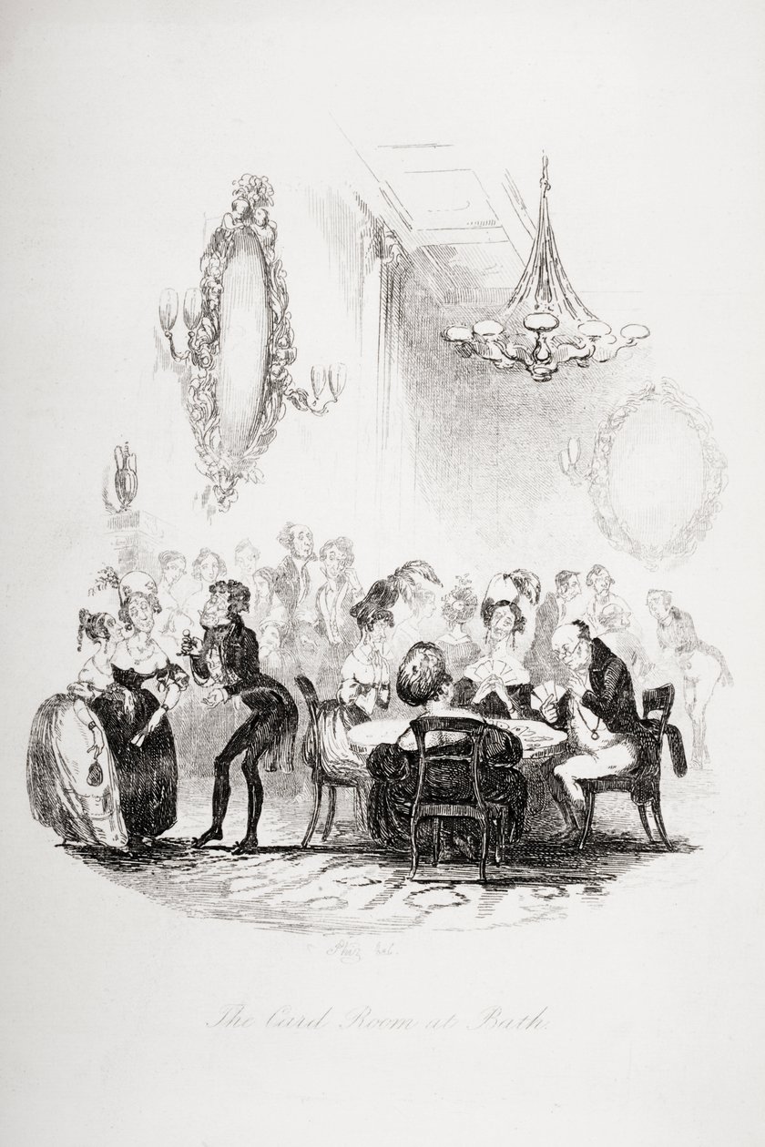 The card room at Bath, illustration from 