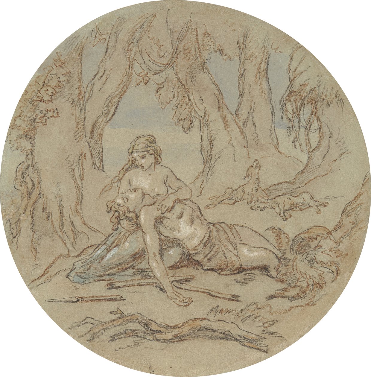 One of eighteen designs for a series of plates illustrating Venus and ...