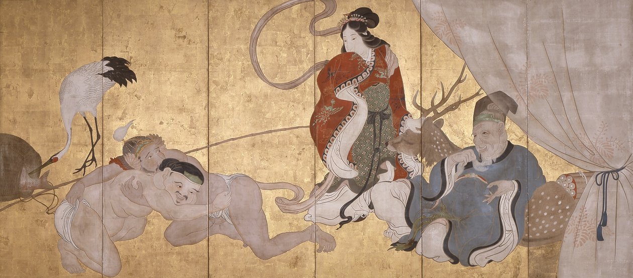 Seven Gods Of Good Fortune by Hanabusa Itcho