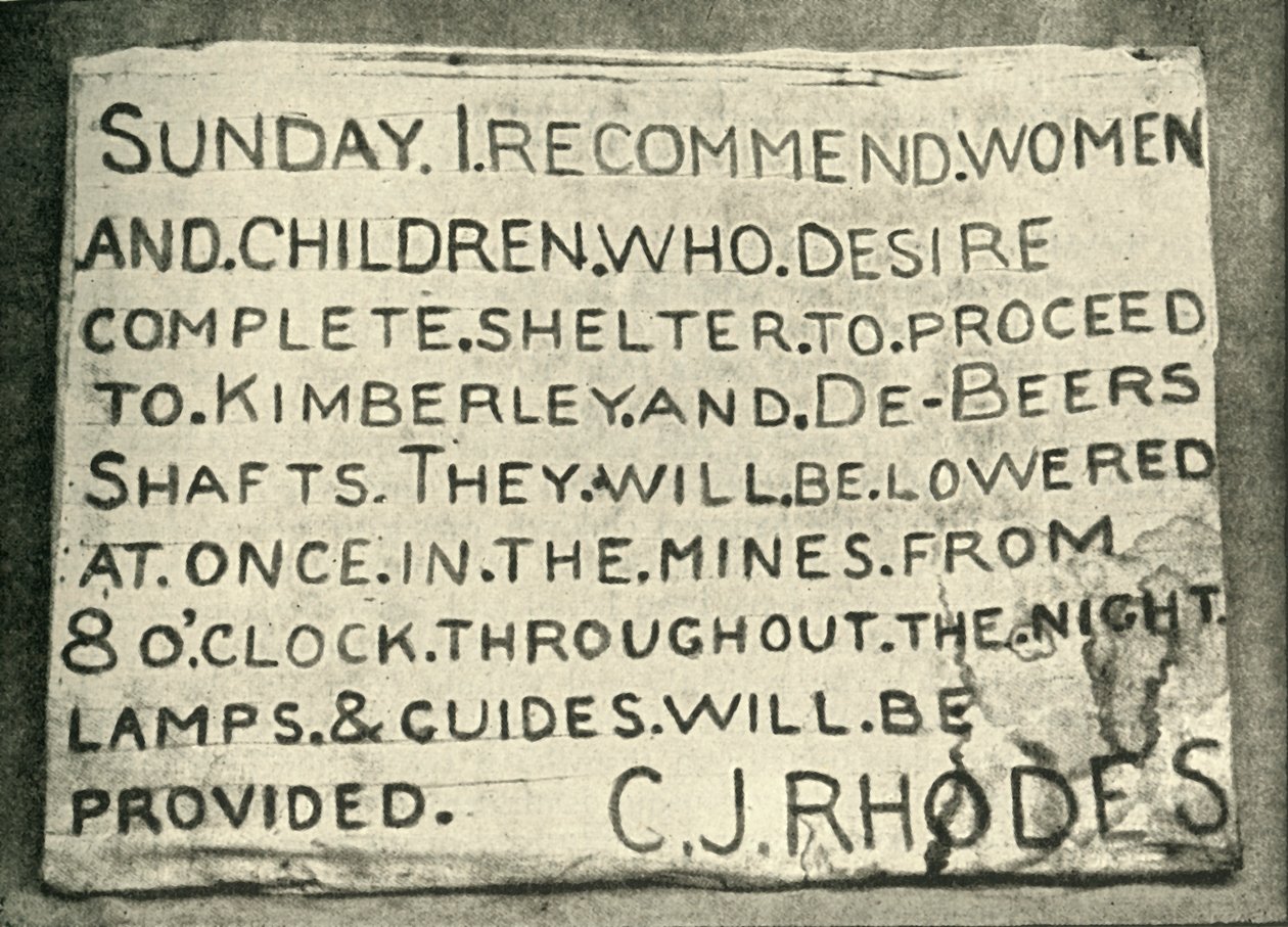 Placard Erected by Mr. Rhodes by Hancox