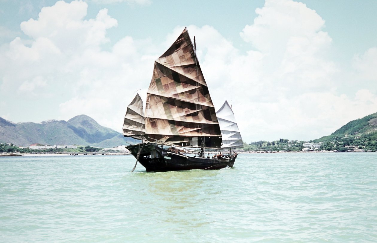 Junk in Castle Peak Bay Tuen Mun, Hong Kong by Hanna Seidel