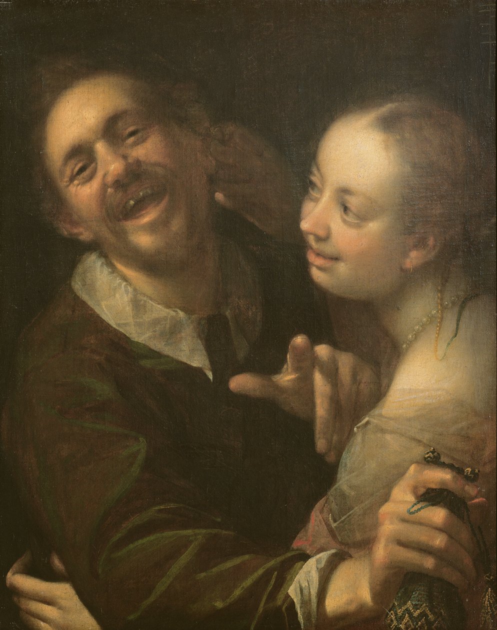 A Laughing Couple, Self Portrait of the Artist with His Wife (Scherzendes Paar), 1596 by Hans von Aachen