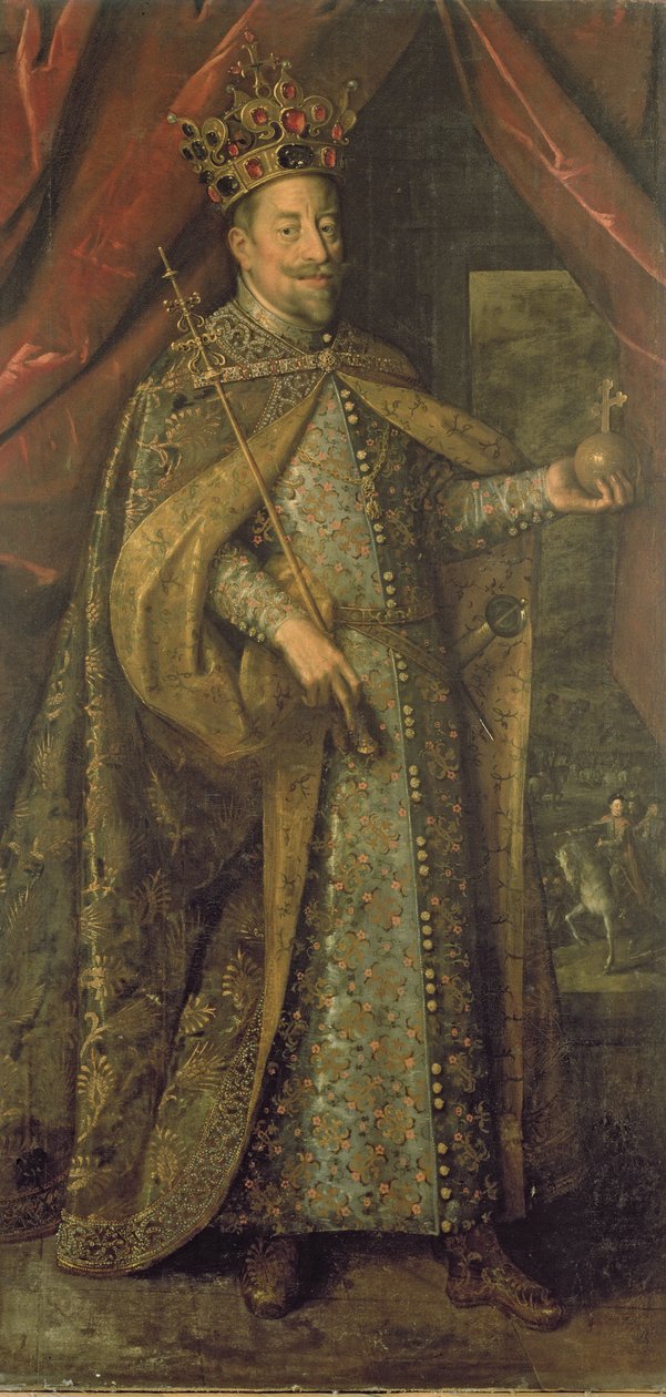Emperor Matthias of Austria in Bohemian Coronation Robes by Hans von Aachen