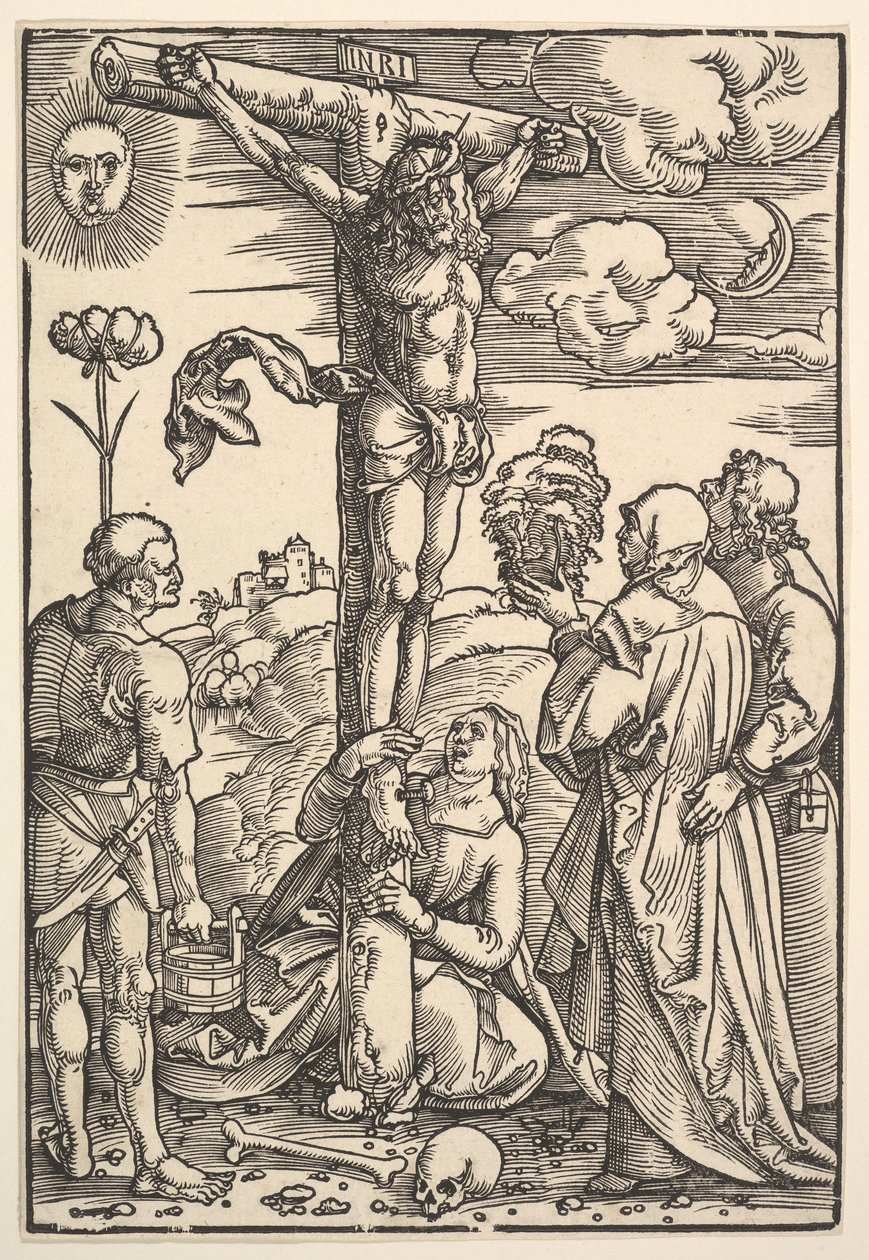 Christ on the Cross with the Virgin and Saints Longinus, Mary Magdalen and John by Hans Baldung