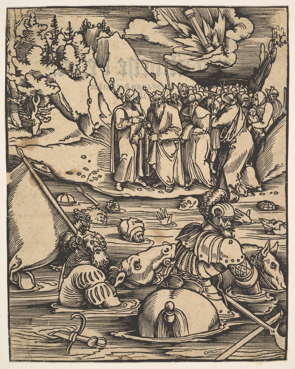 The Egyptians Crossing the Red Sea (from Das Buch Granatapfel) by Hans Baldung