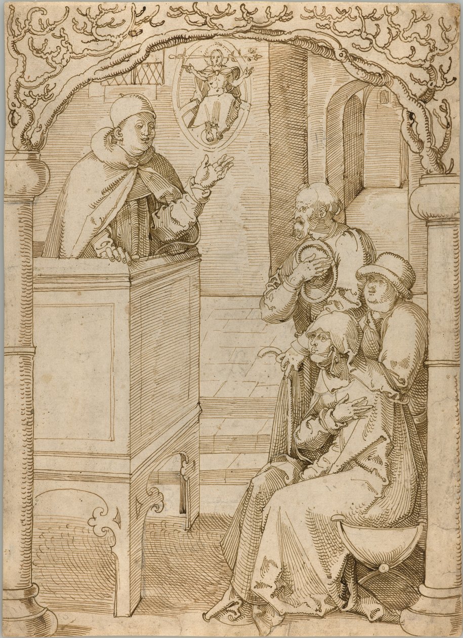A Monk Preaching by Hans Baldung Grien