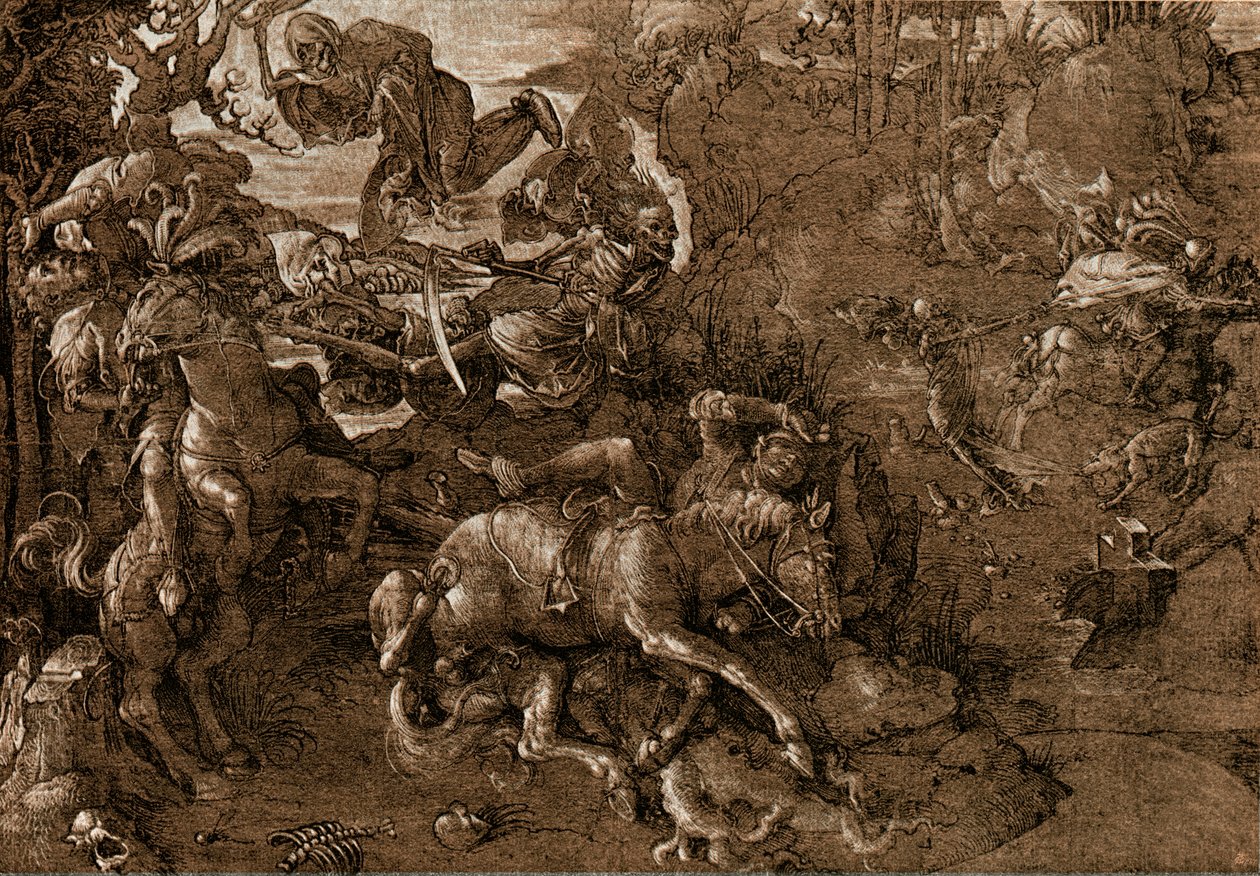 Battle of the Knights with Death by Hans Baldung Grien