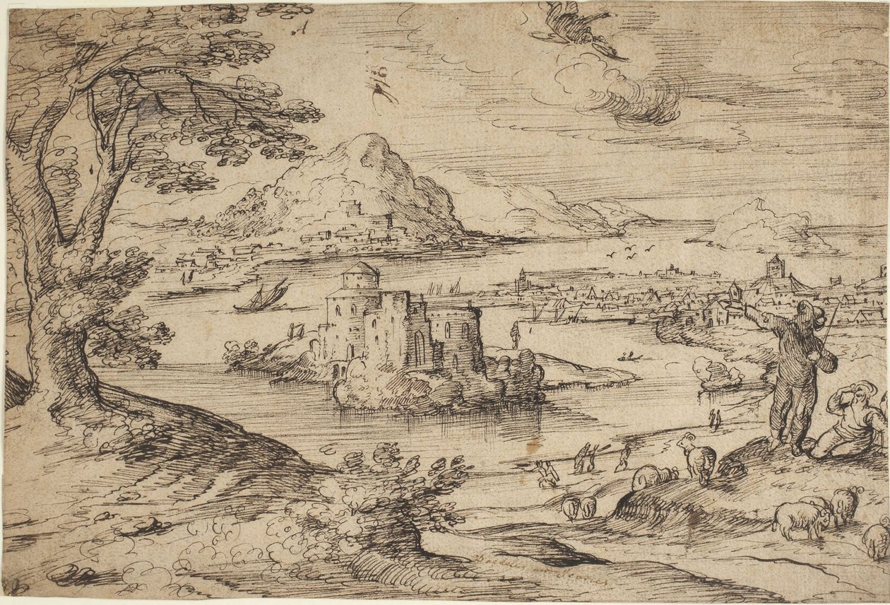 Landscape with the Fall of Icarus by Hans Bol