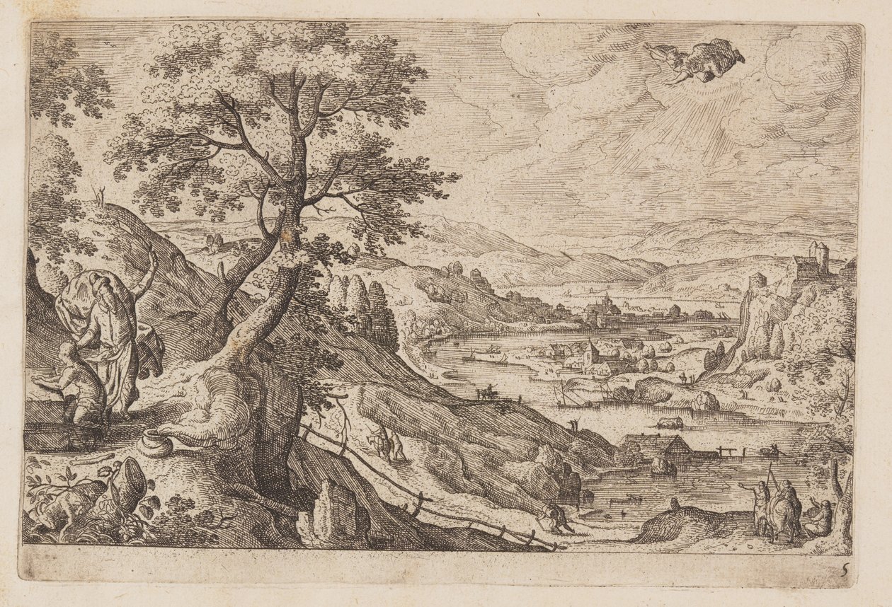 Plate 5, from Landscapes with Scenes from the Old and New Testament and Ovid