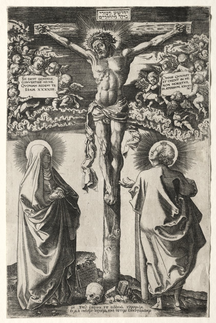 Christ on the Cross Between the Virgin and St. John by Hans Brosamer
