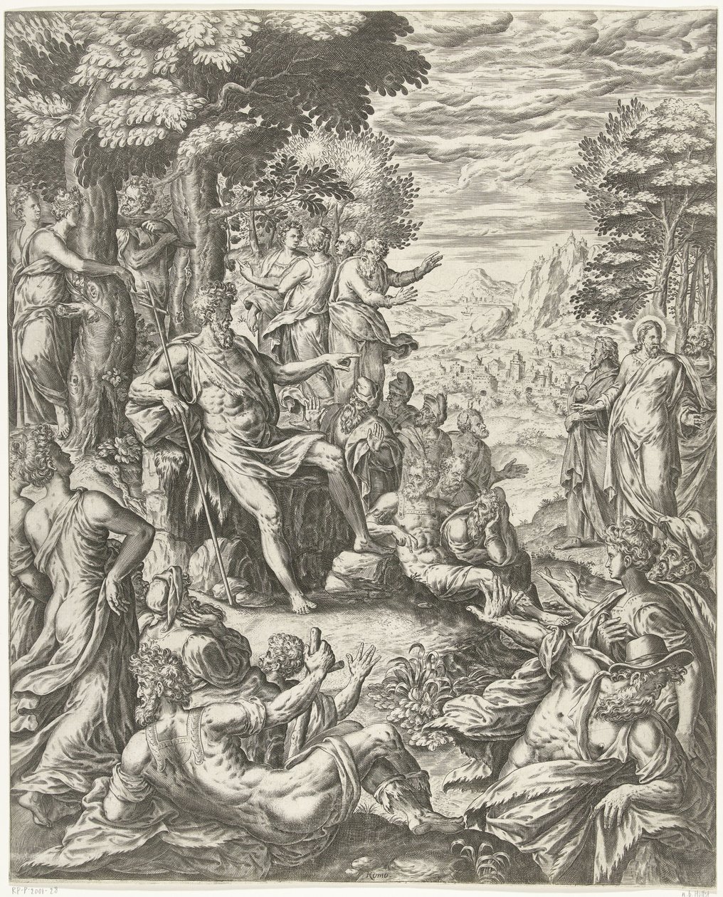 John the Baptist Preaching to the Multitude by Hans Collaert (I)
