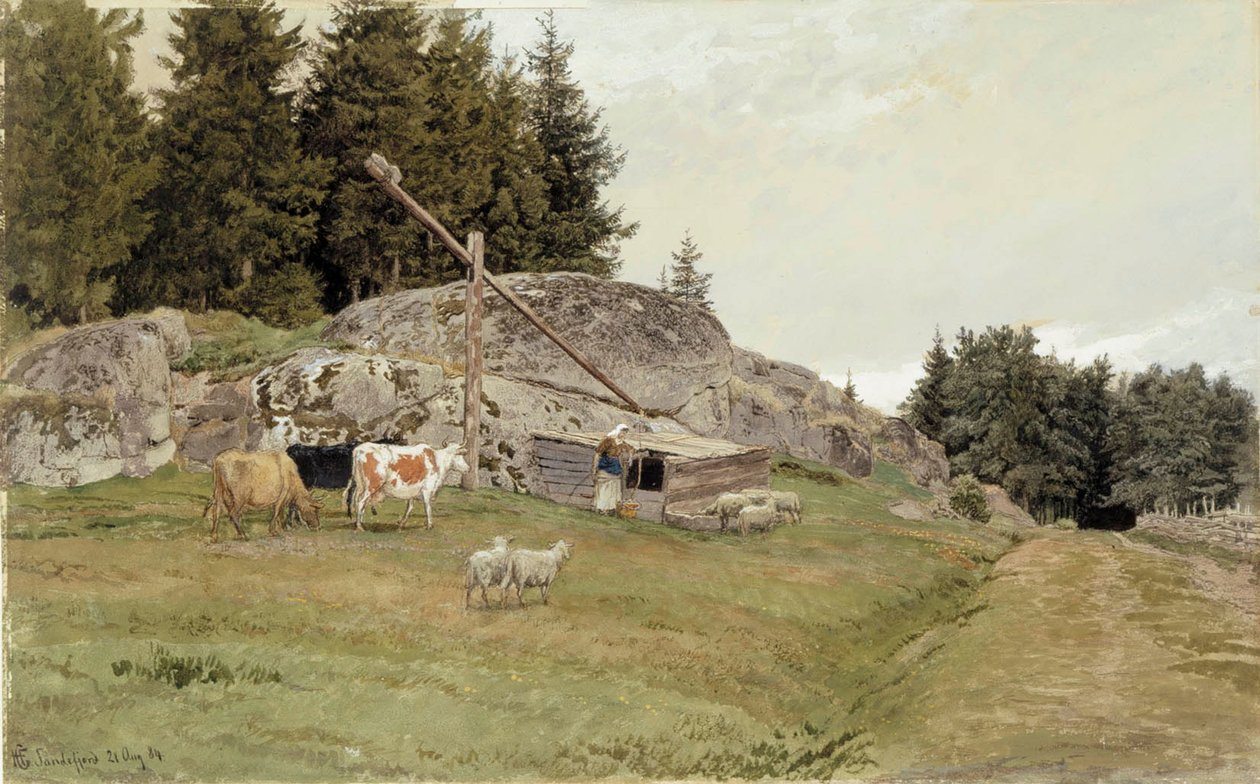 Landscape from Sandefjord by Hans Gude
