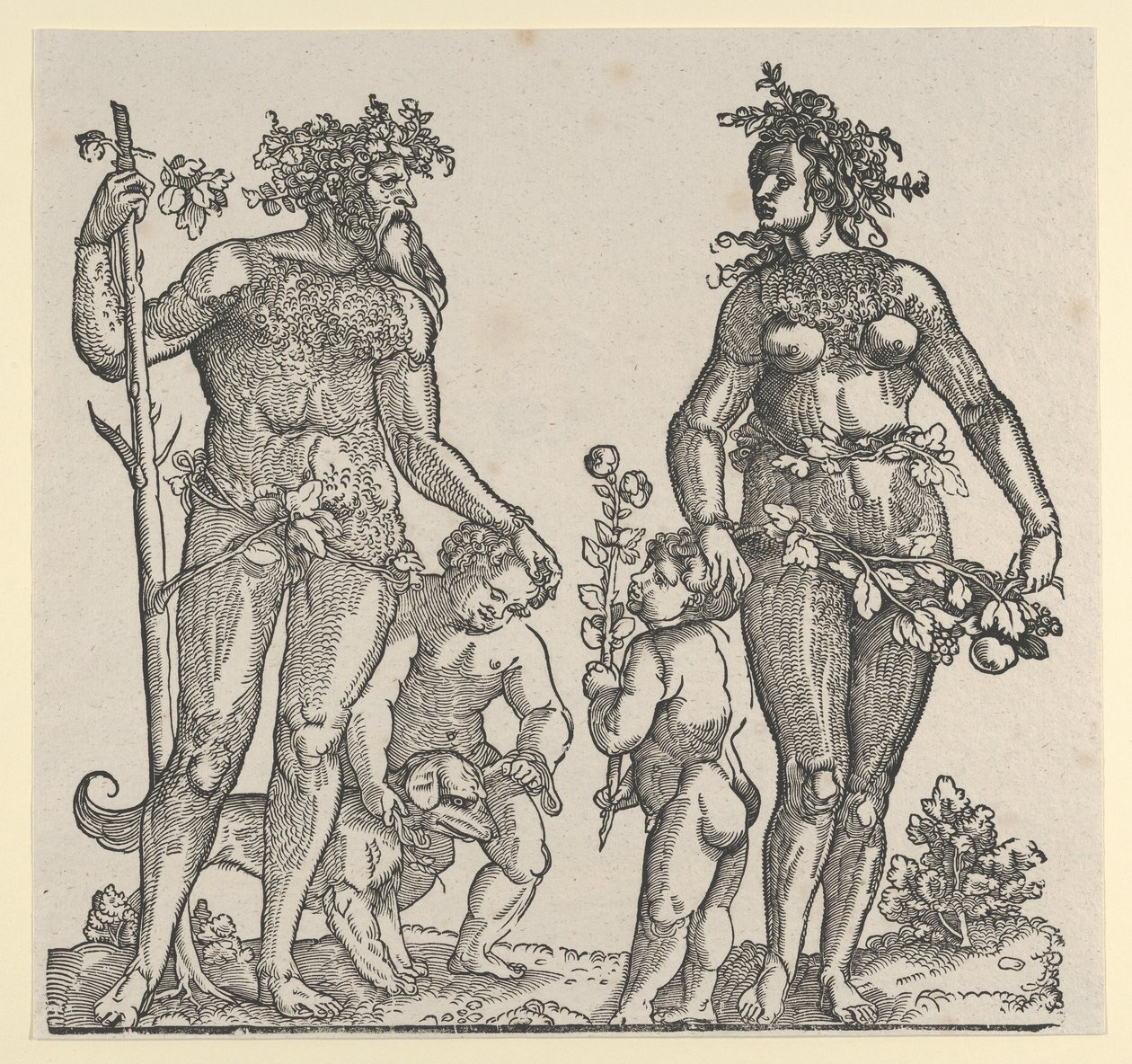 Wild Man and Wild Woman by Hans Guldenmond