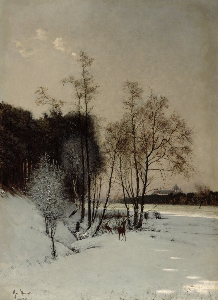 A Winter View in Posen, 1887 by Hans Hampke