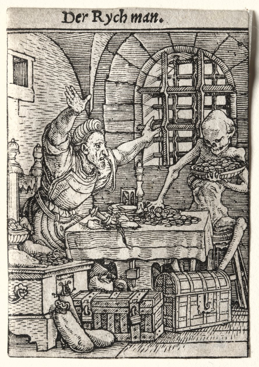 Dance of Death: The Miser by Hans Holbein