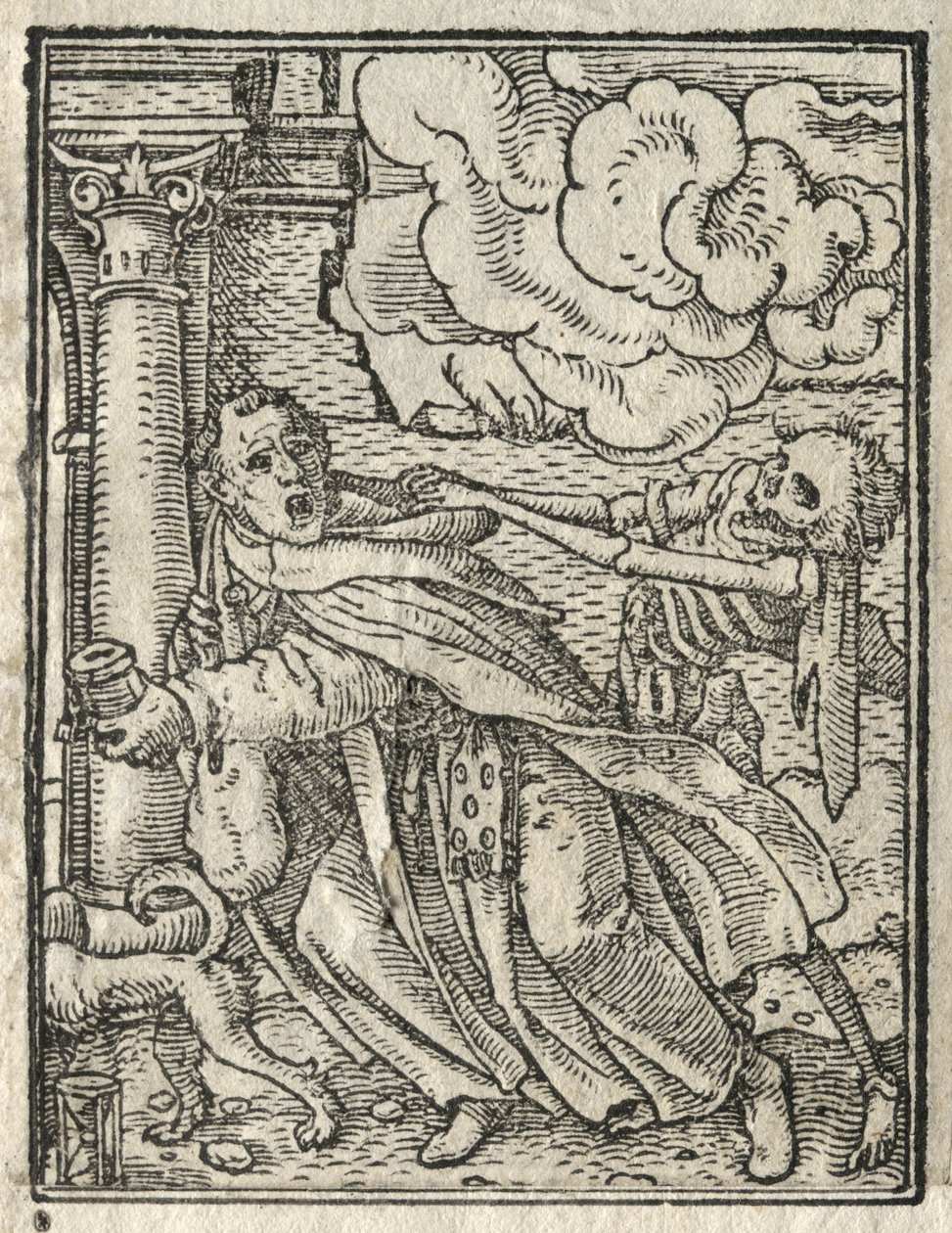 The Dance of Death: The Mendicant Friar; The Nun by Hans Holbein