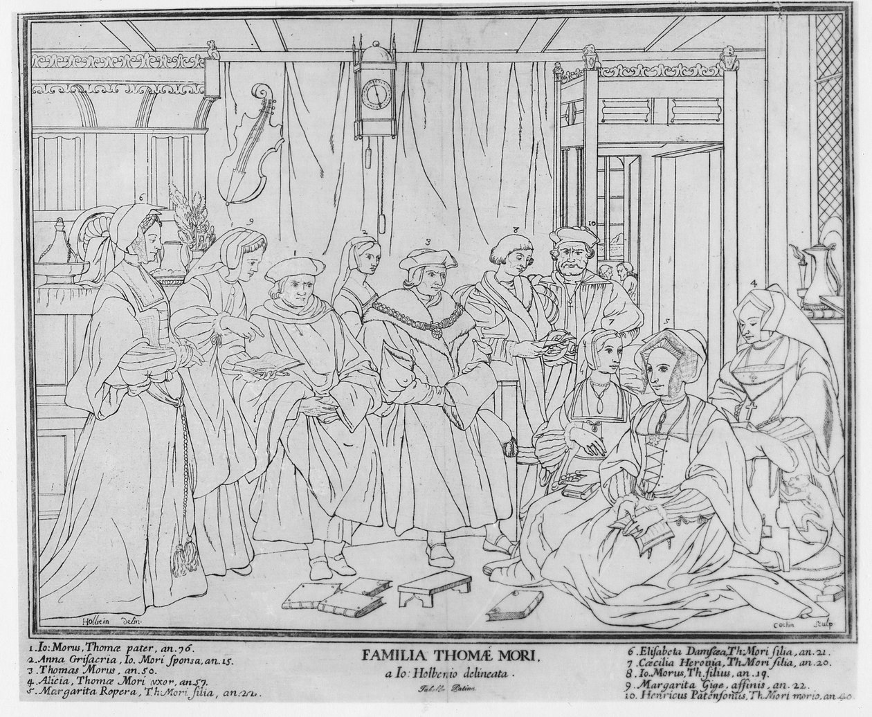 The Family of Thomas More (1478-1535), Chancellor of England, engraved by Christian de Mechel (1737-1817) 1787 by Hans Holbein der Jüngere