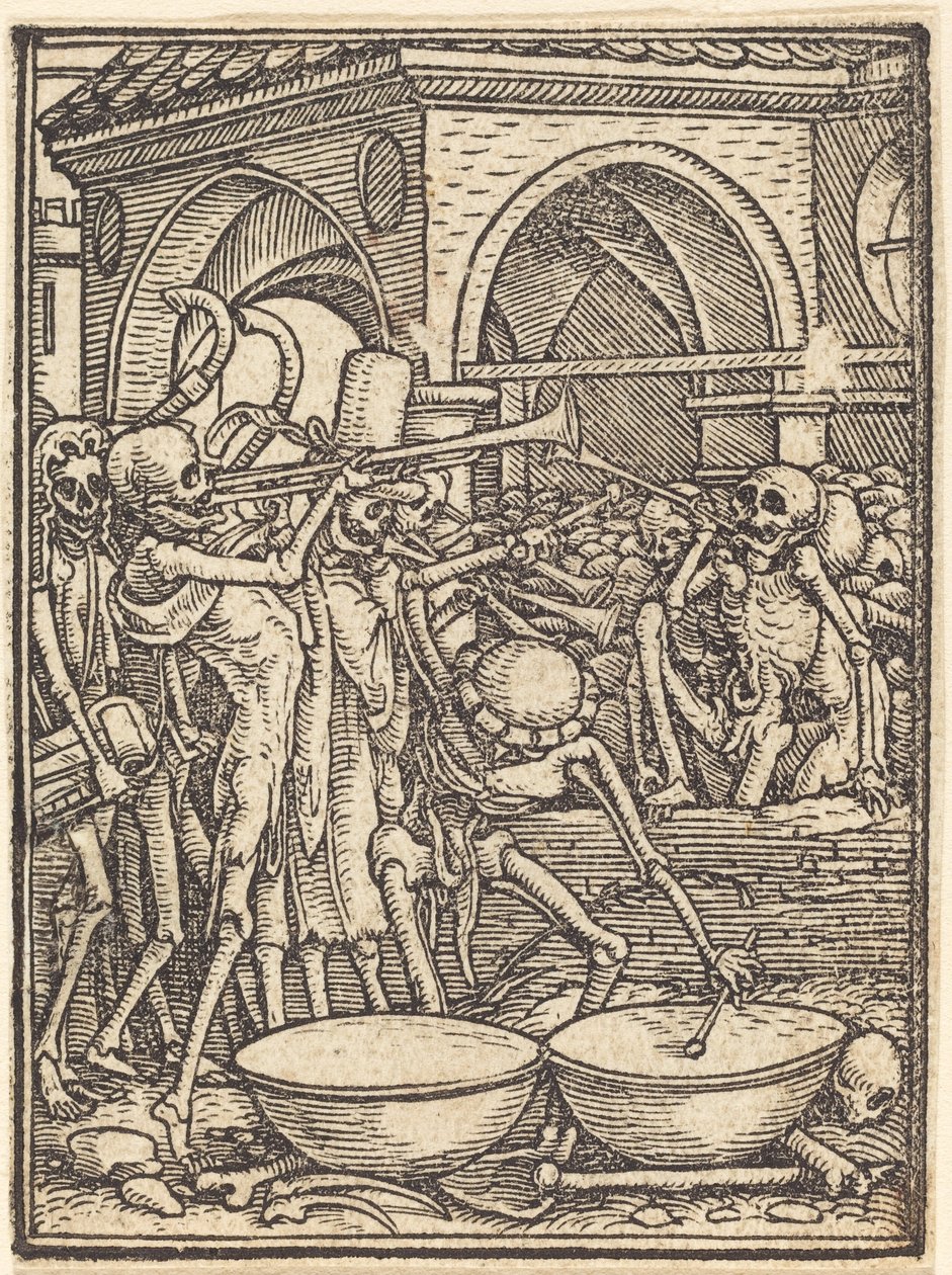 Skeletons Making Music by Hans Holbein the Younger