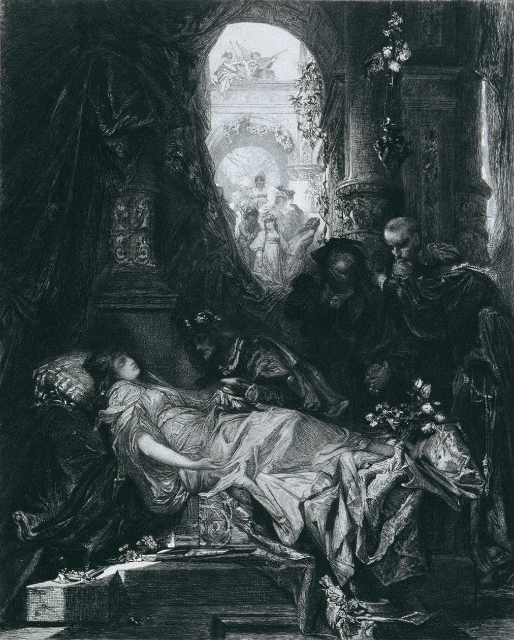 The Seemingly Dead Juliet Capulet by Hans Makart