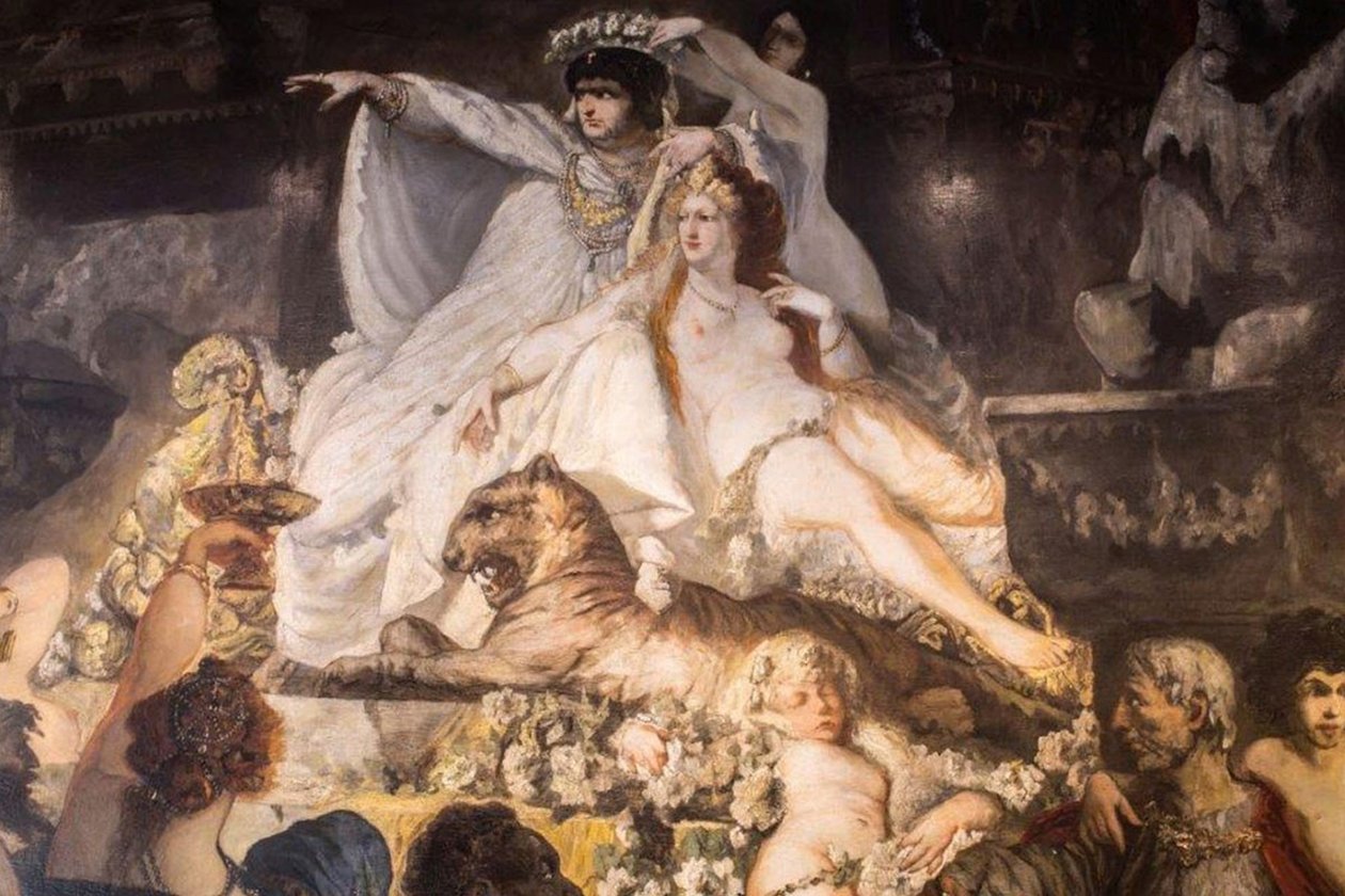 Nero at the Burning of Rome by Hans Makart