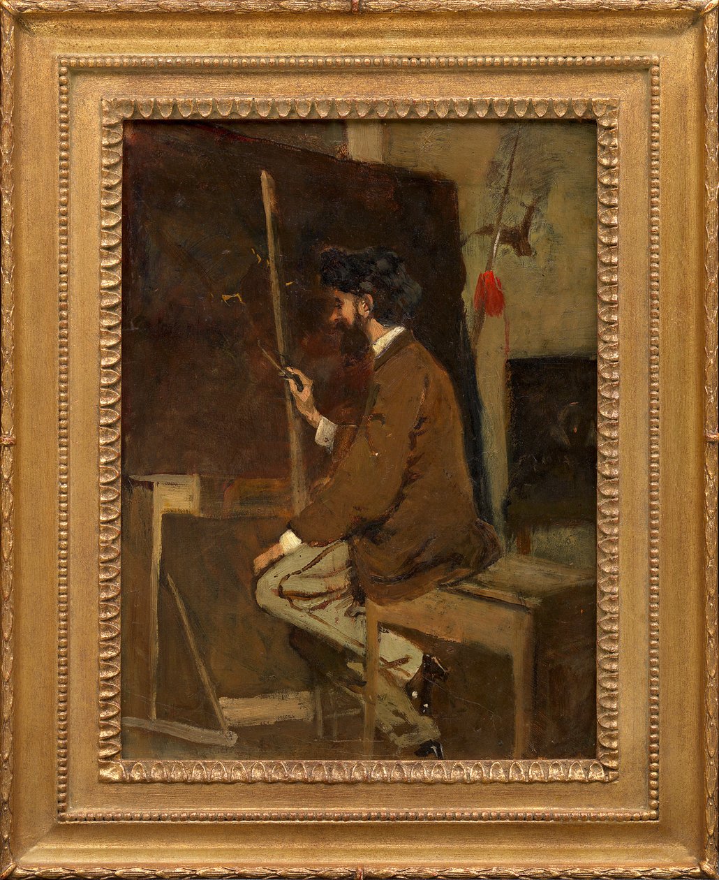 Self-Portrait of Hans Makart before an Easel by Hans Makart