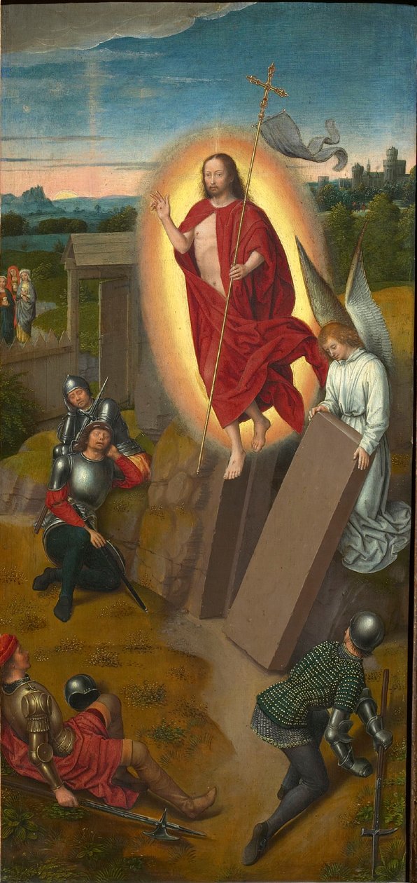 Calvary Triptych: The Resurrection, right wing, 1480s by Hans Memling