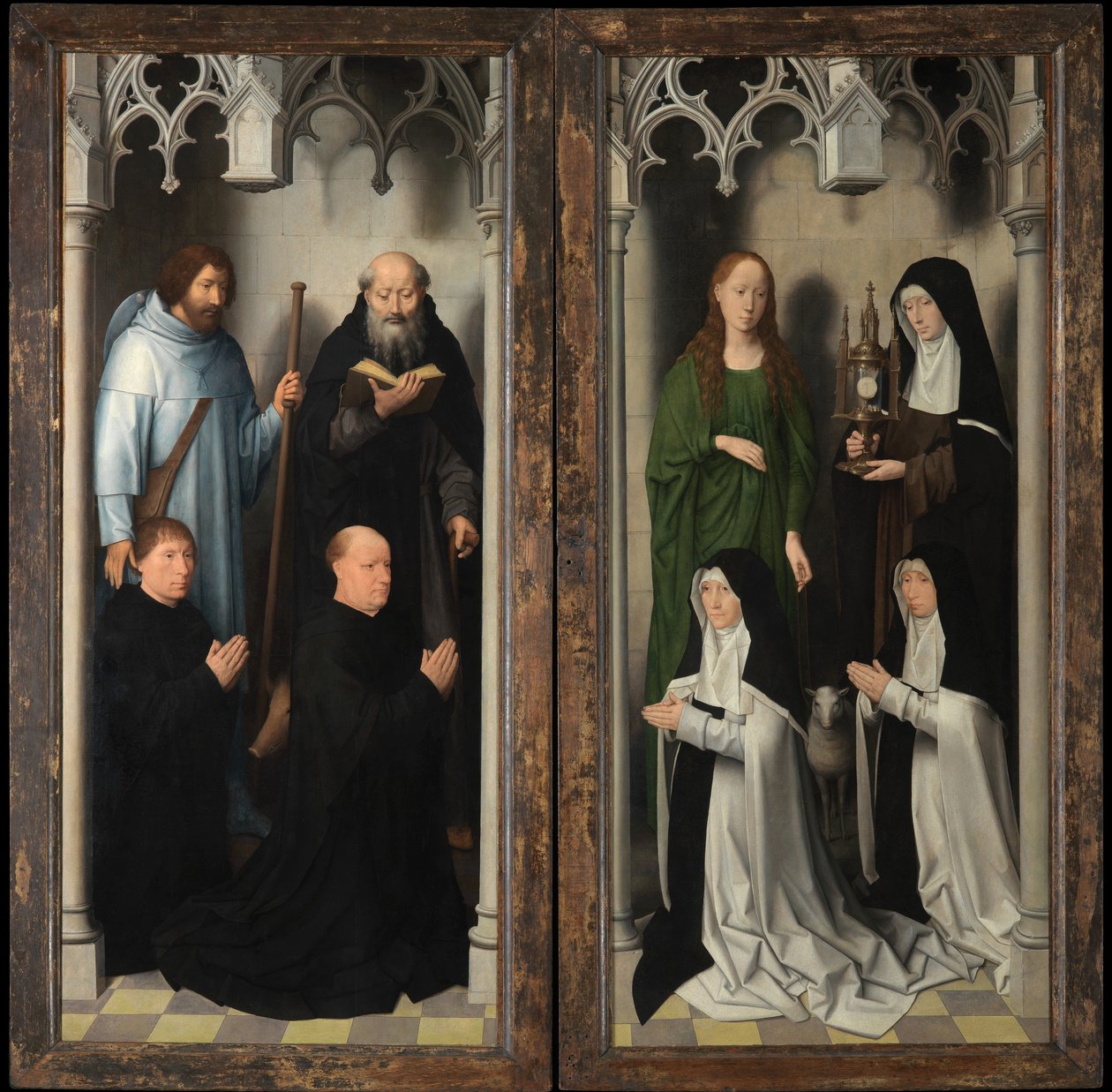 Exterior of the Triptych of Saint John the Baptist and Saint John the Evangelist by Hans Memling