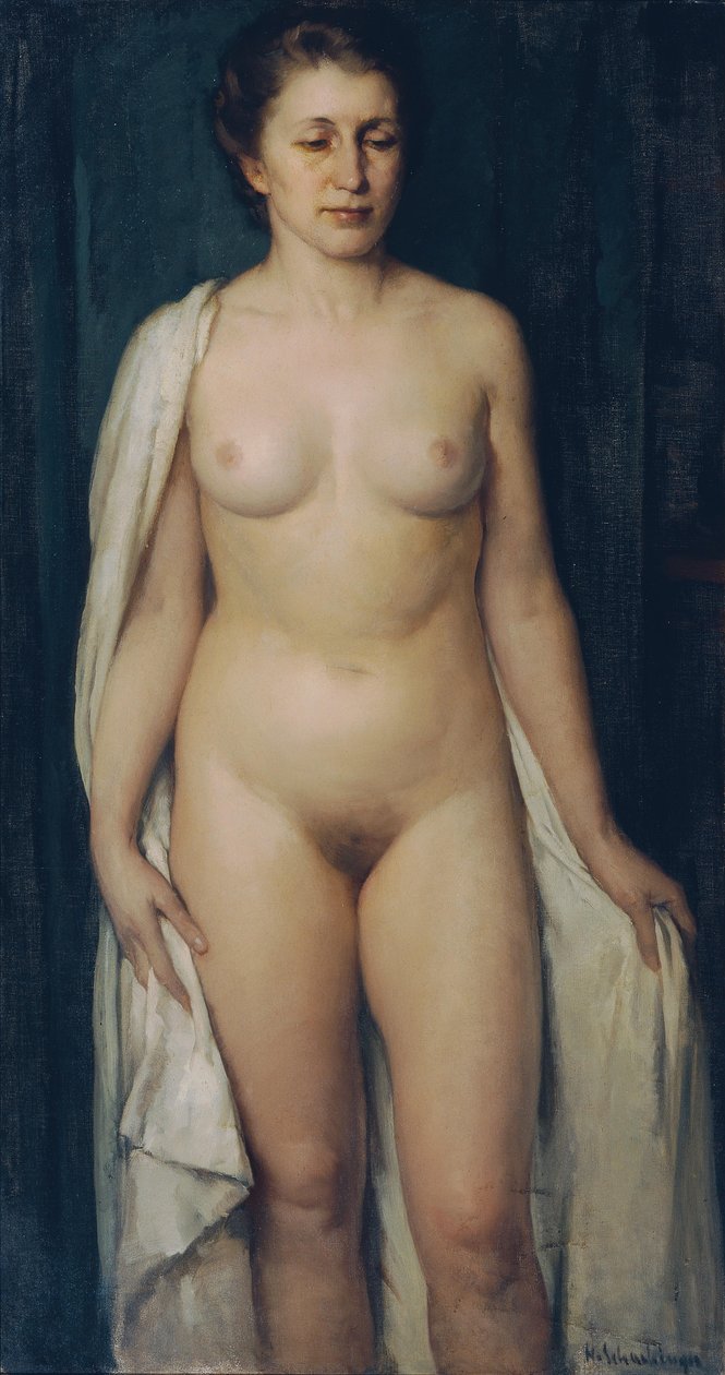 Standing Female Nude by Hans Schachinger