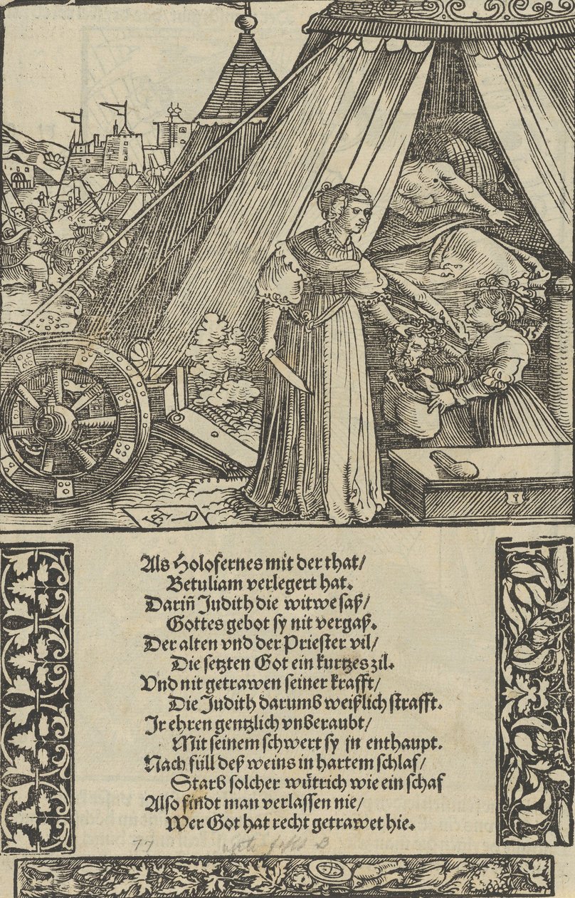 Judith with the Head of Holophernes, from Das Büchle Memorial by Hans Schäufelein the Elder