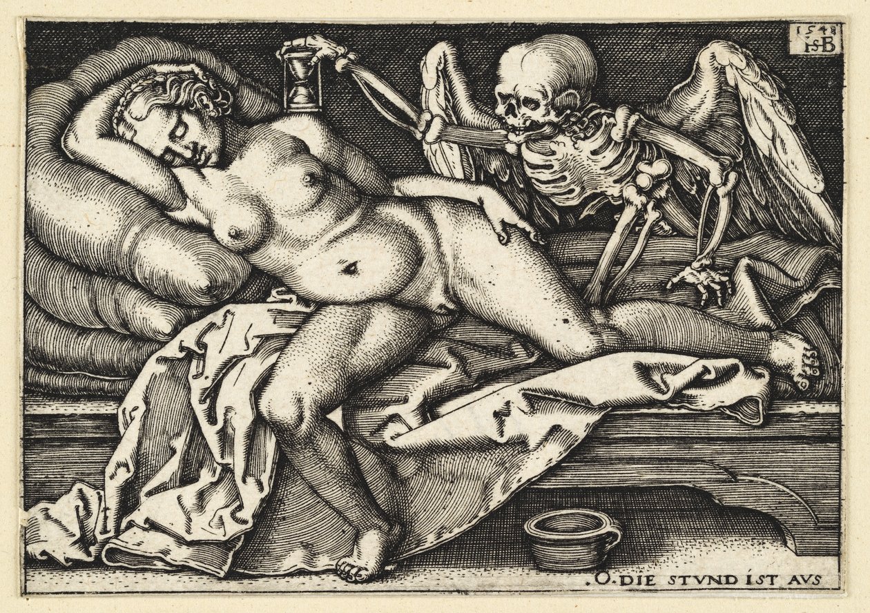 Death and the Sleeping Woman by Hans Sebald Beham