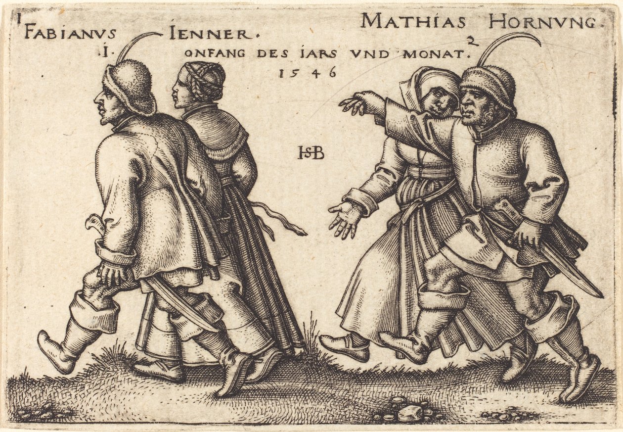 January and February by Hans Sebald Beham