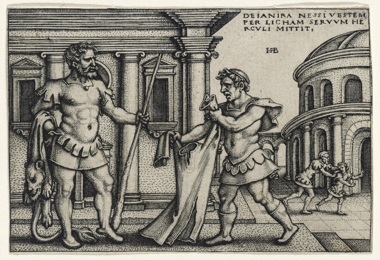Lichas Bringing the Garment of Nessus to Hercules, 1540s by Hans Sebald Beham