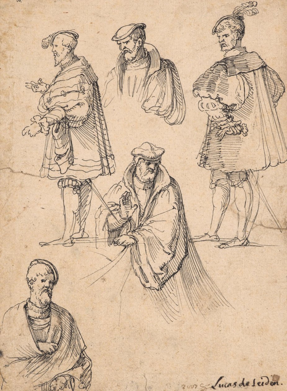 Study Sheet with Figures by Hans Sebald Beham