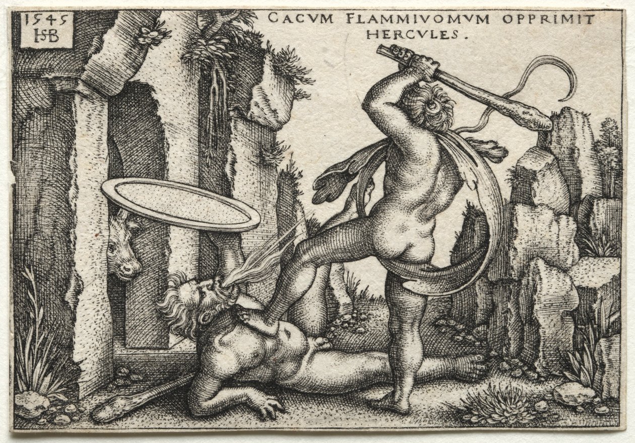 The Labors of Hercules: Hercules Killing the Giant Cacus, 1545 by Hans Sebald Beham