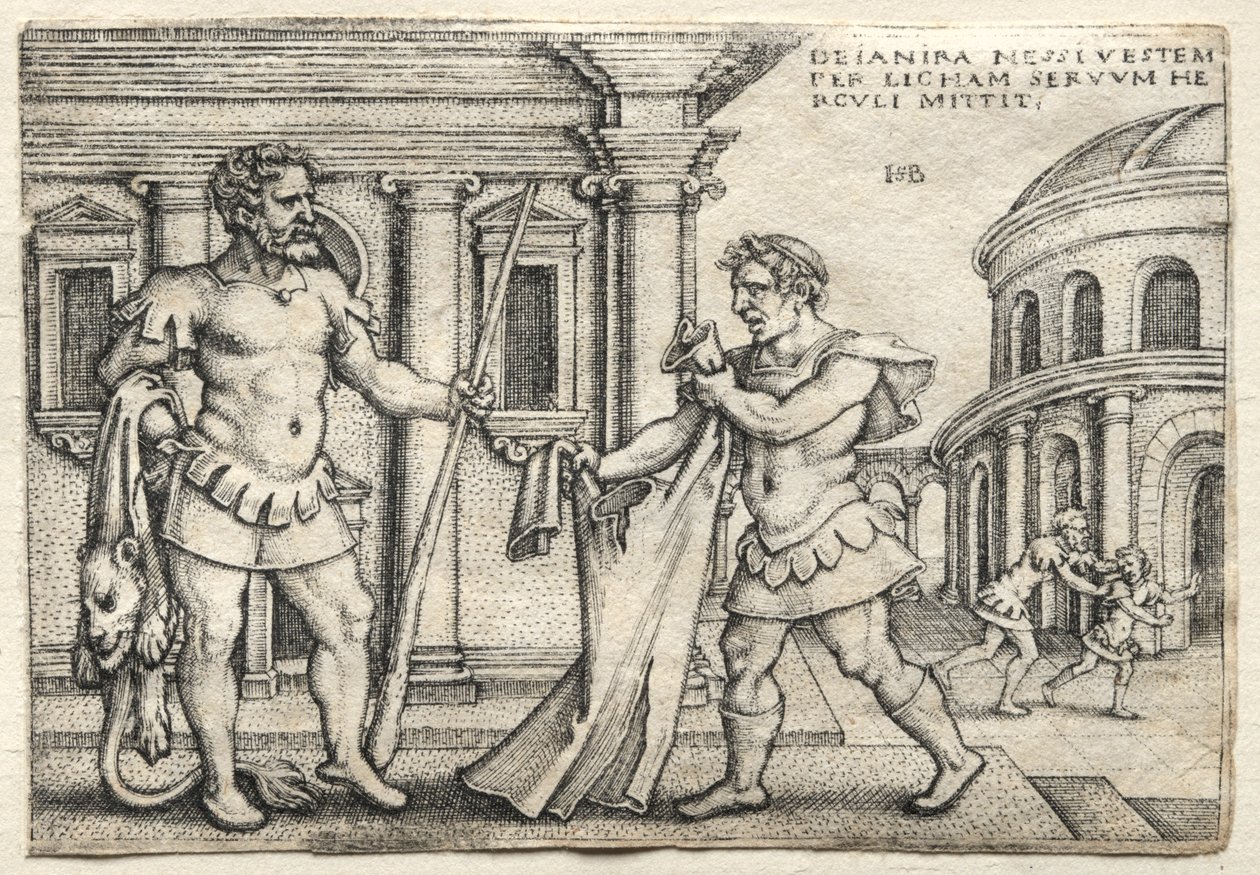 The Labors of Hercules: Hercules Receiving the Garment Steeped in Nessus Blood by Hans Sebald Beham