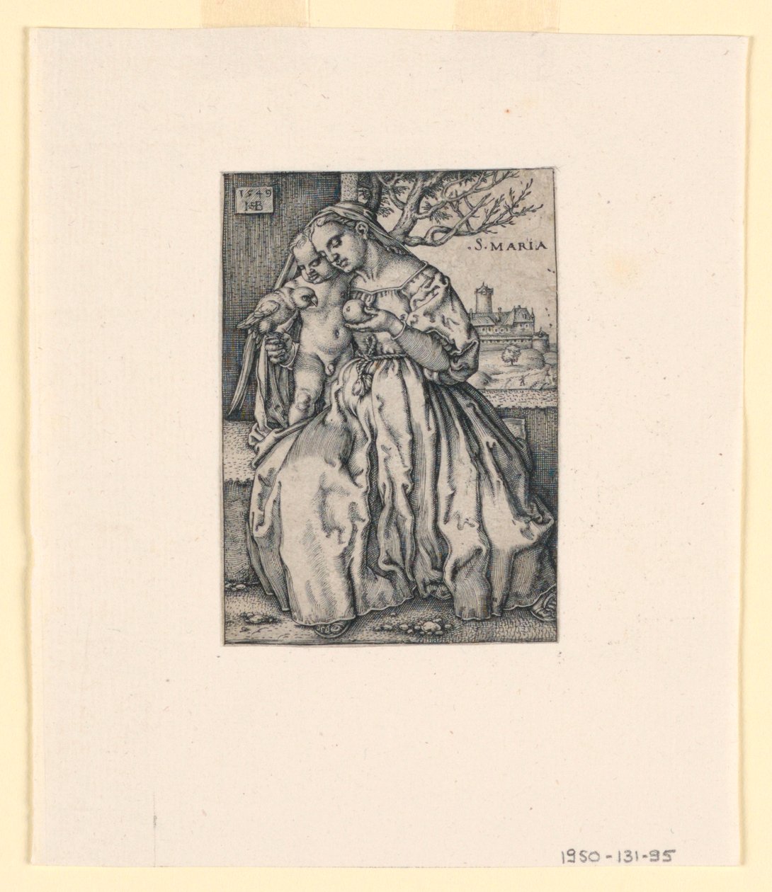 Virgin and Child with Parrot by Hans Sebald Beham